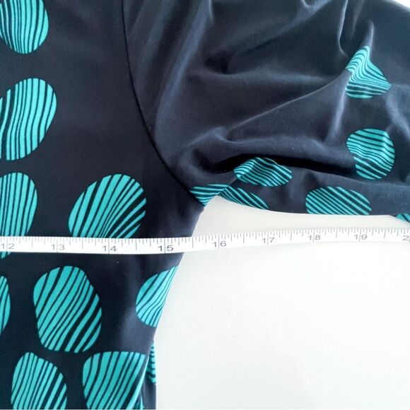 Precis Dress Black Stretchy Lined Ruching 3/4 Sleeves Women's 10 - Picture 6 of 9